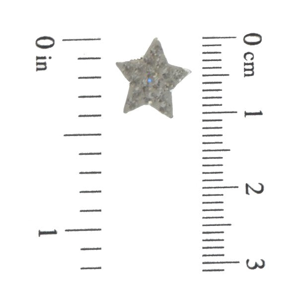 MAB Sterling Silver 10mm Crystal Star Post Earrings
