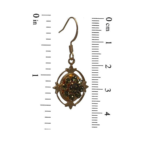MAFAIDA Gold Plated Smoky Quartz Hook Earrings