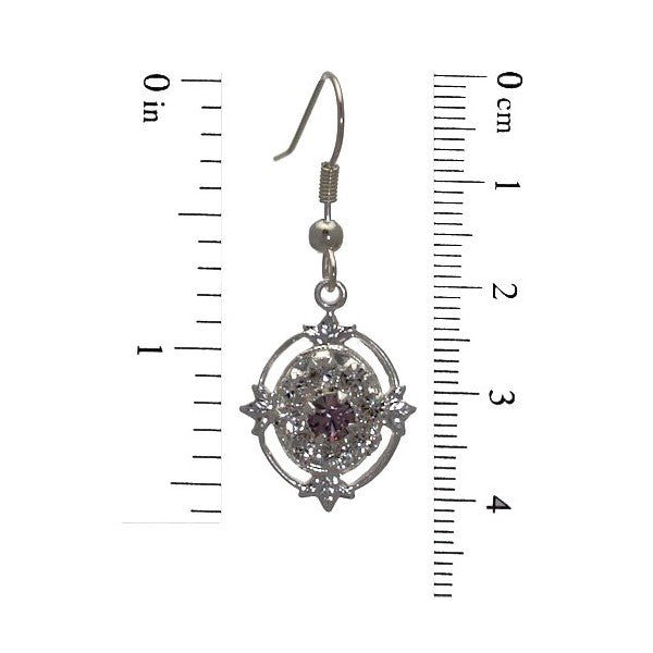 MAFAIDA Silver Plated Light Amethyst Hook Earrings