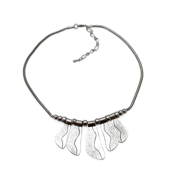 Michaelina Silver tone Choker Necklace