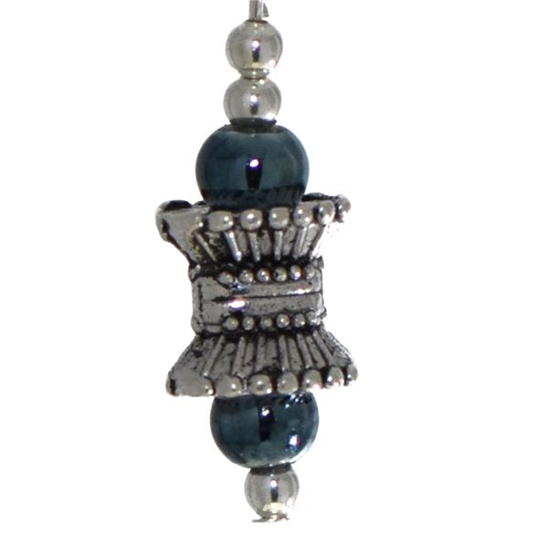 MONARCH silver plated blue post earrings by Roni