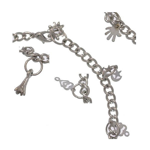 NEELANJANA Silver Plated Ankle Chain