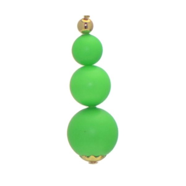 NEON GREEN Gold Plated Crystal Hook Earrings