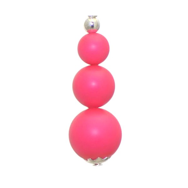 NEON PINK CERCEAU Silver Plated Clip On Earrings