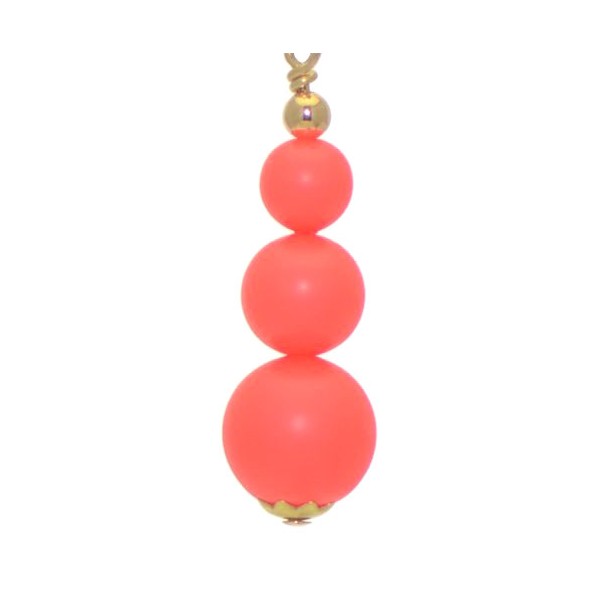 NEON RED Gold Plated Crystal Pearl Hook Earrings