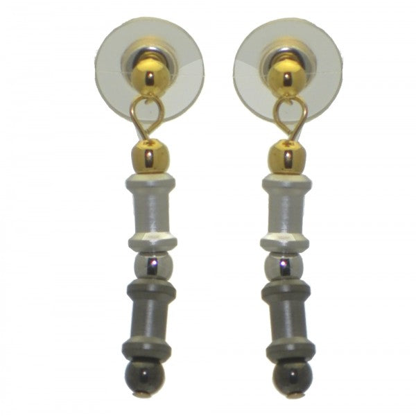 NEPHTYS Gold and Silver Plated Post Earrings by Rodney