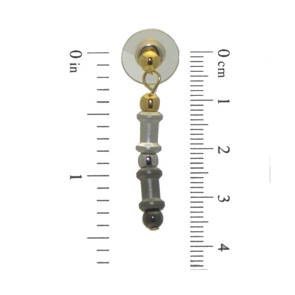NEPHTYS Gold and Silver Plated Post Earrings by Rodney