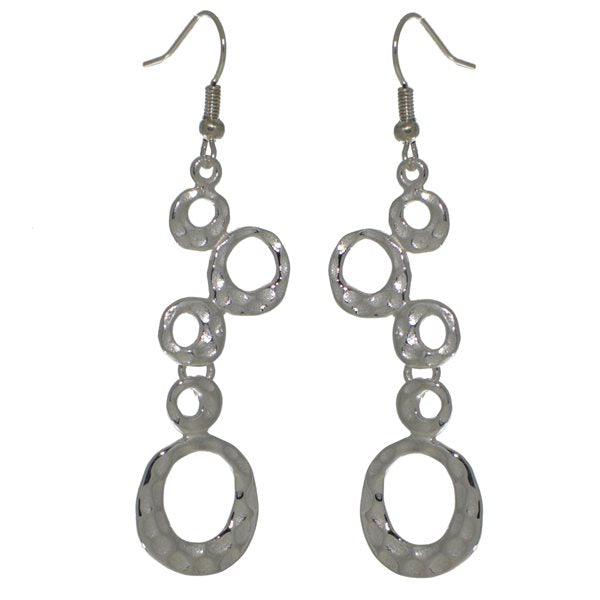 NIOBE silver plated hoop hook earrings by VIZ
