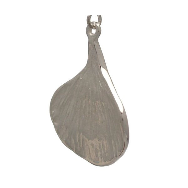 RICARDA Silver Plated Striated Petal Hook Earrings by VIZ