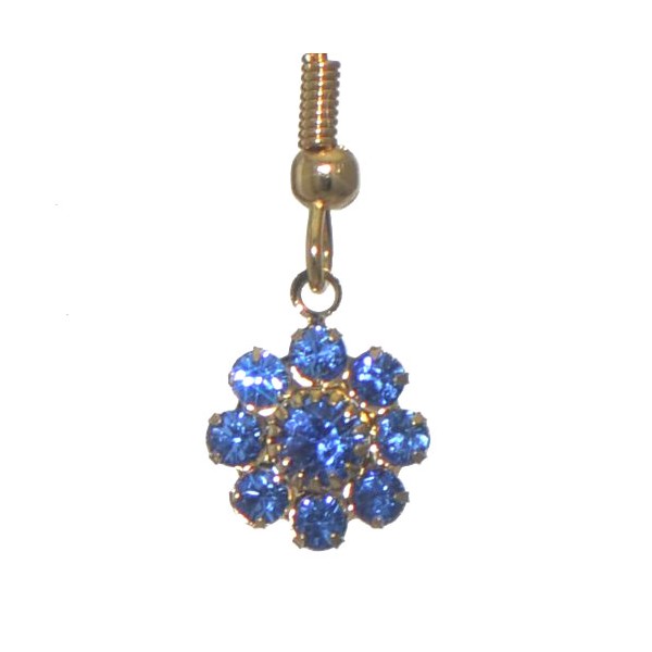 ROSINA Gold Plated Sapphire Crystal Hook Earrings