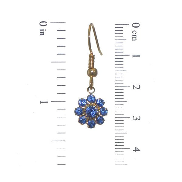 ROSINA Gold Plated Sapphire Crystal Hook Earrings