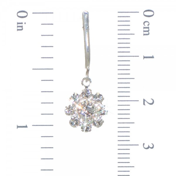 ROSINA silver plated clear crystal clip on earrings