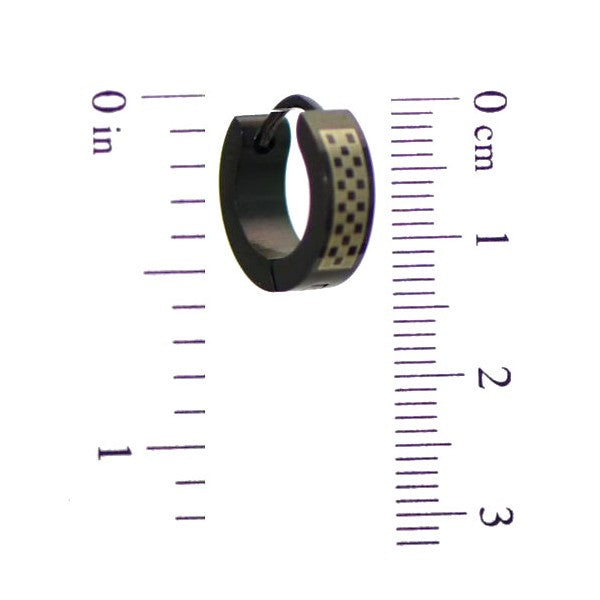 ROYSTON Stainless Steel Black Single Earring