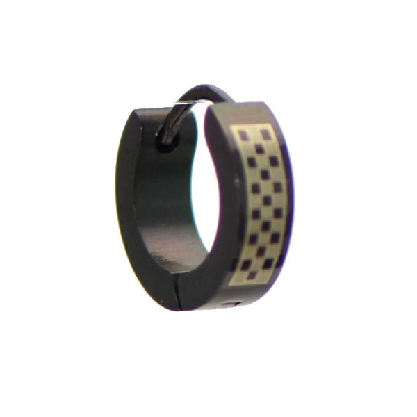 ROYSTON Stainless Steel Black Single Earring