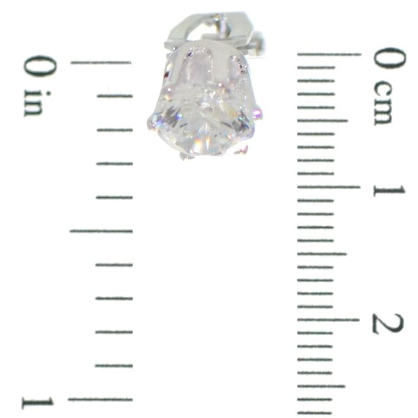 SELENE silver plated crystal clip on earrings by Rodney
