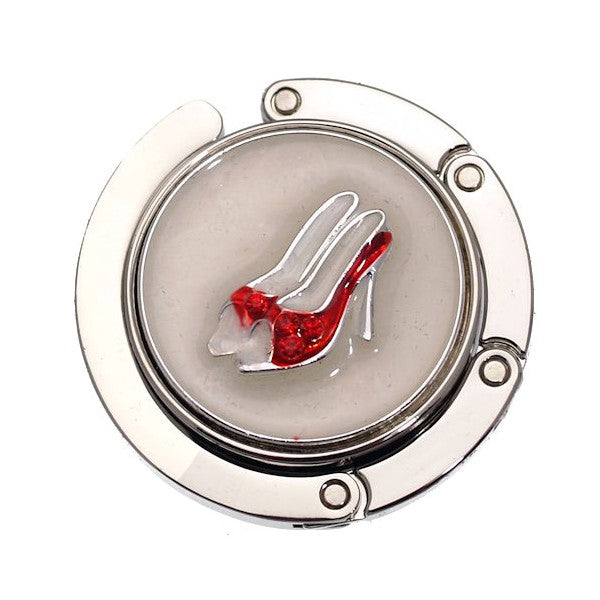 SENORITA Silver tone Red Shoes Handbag Hook