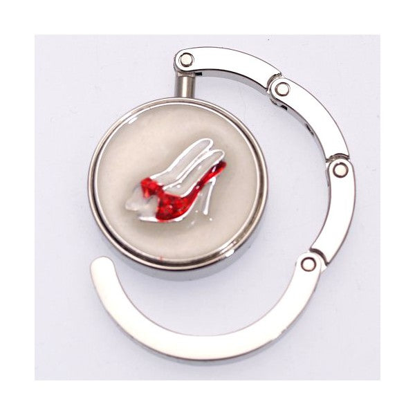 SENORITA Silver tone Red Shoes Handbag Hook