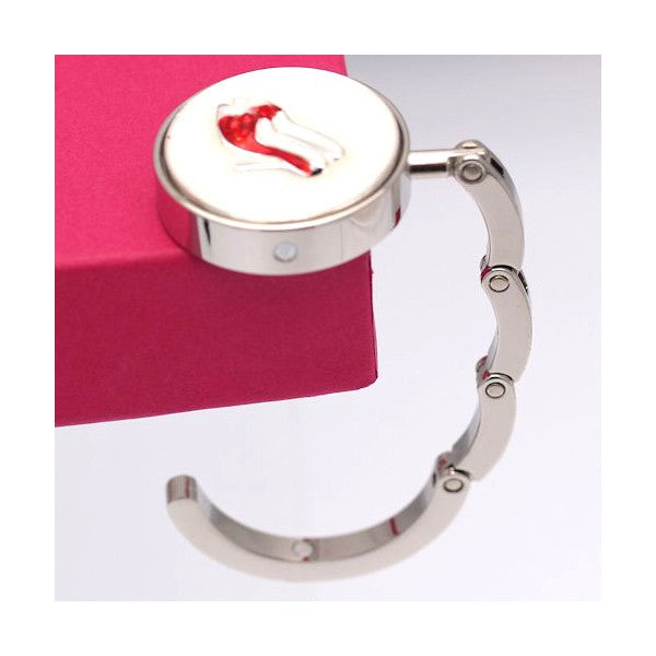 SENORITA Silver tone Red Shoes Handbag Hook