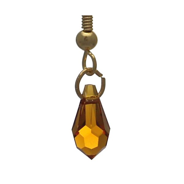 SERAPHINA Gold Plated Topaz Hook Earrings