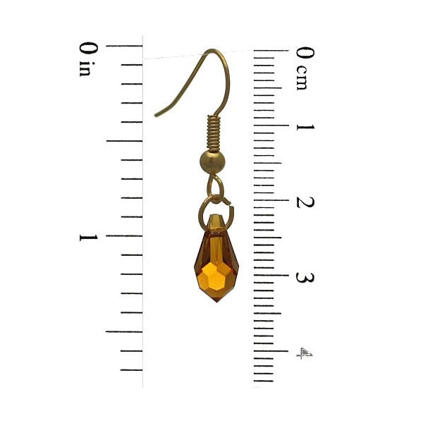 SERAPHINA Gold Plated Topaz Hook Earrings