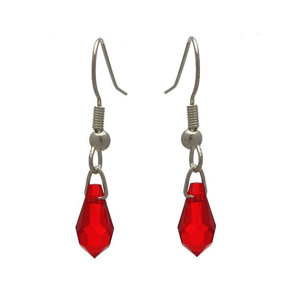 SERAPHINA Silver Plated Light Siam Hook Earrings