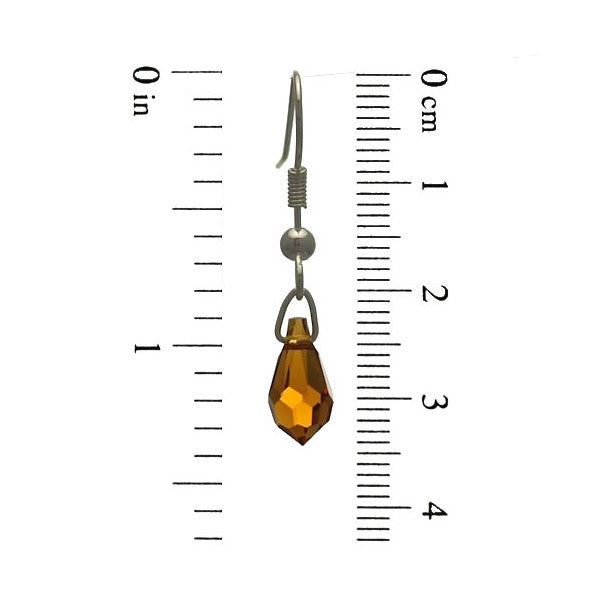 SERAPHINA Silver Plated Topaz Hook Earrings