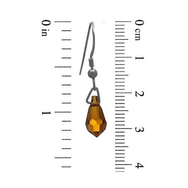 SERAPHINA Sterling Silver Topaz Hook Earrings