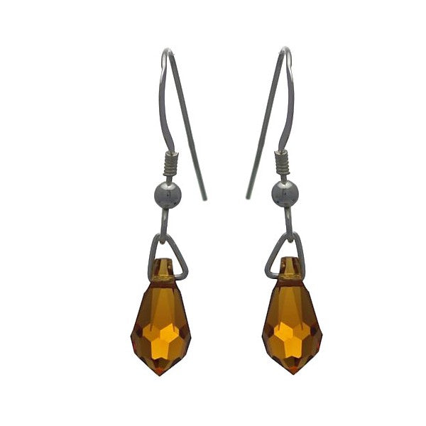 SERAPHINA Sterling Silver Topaz Hook Earrings