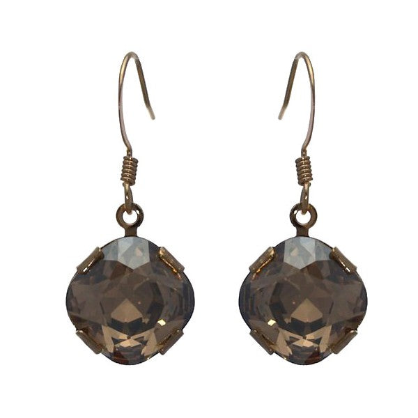 SHEHEREZADE Gold Plated Golden Shadow Hook Earrings