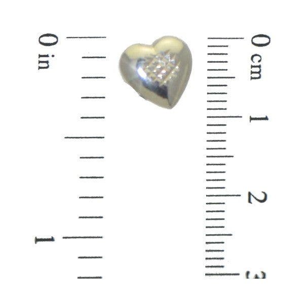 SONIA 8mm Sterling Silver Heart Post Earrings