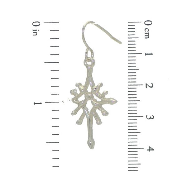 STARDROP Silver Plated Hook Earrings by Rodney
