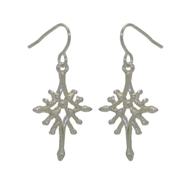 STARDROP Silver Plated Hook Earrings by Rodney