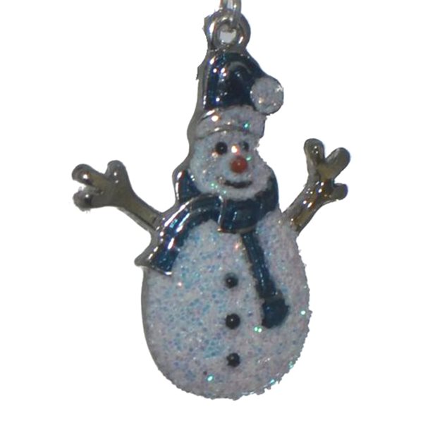 TWIGGY Silver plated Snowman Clip On Earrings