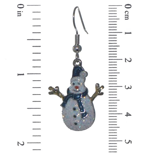TWIGGY Silver plated Snowman Hook Earrings