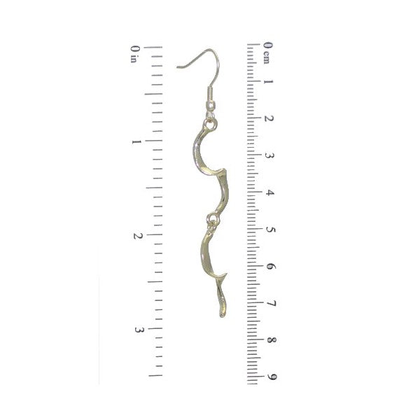TWISTED LINK Silver Plated Hook Earrings by VIZ