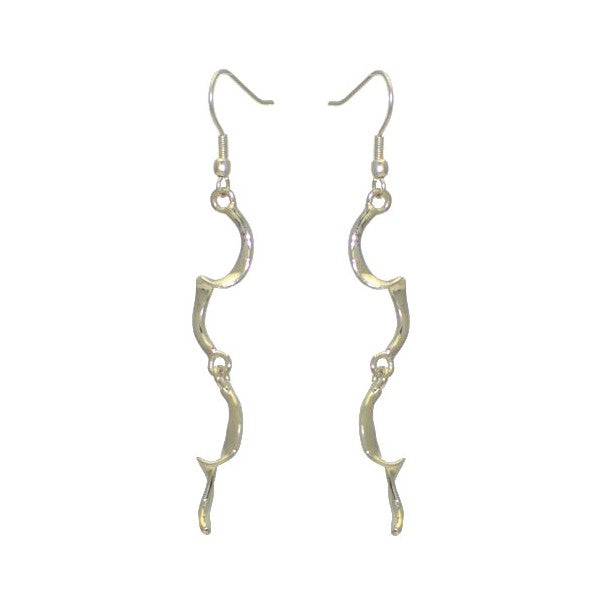 TWISTED LINK Silver Plated Hook Earrings by VIZ