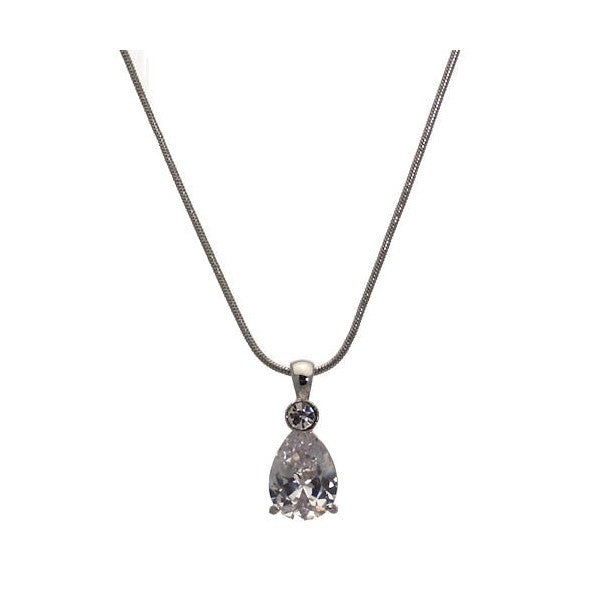 Unique Silver tone Crystal Necklace