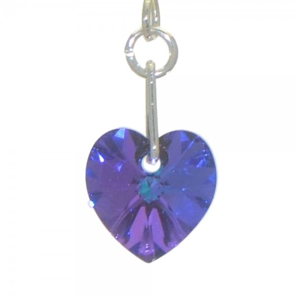 VALENTINE 10mm silver plated heliotrope hook earrings