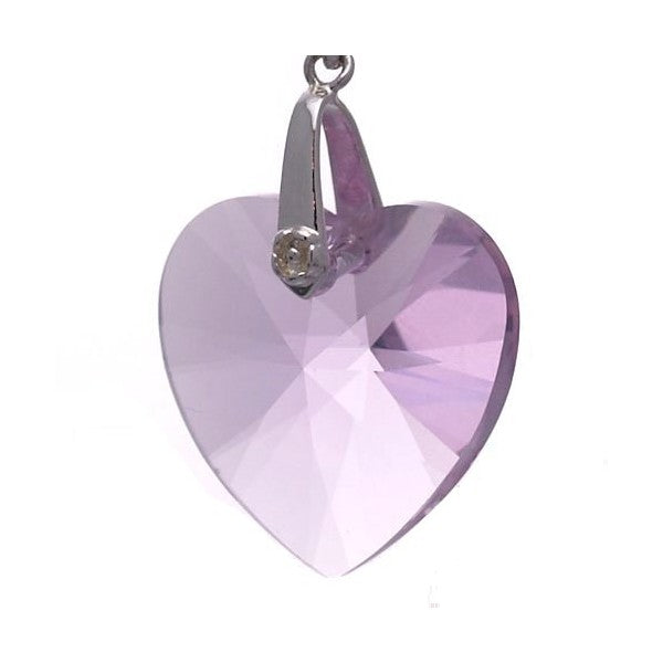 VALENTINE Violet Crystal Heart Necklace