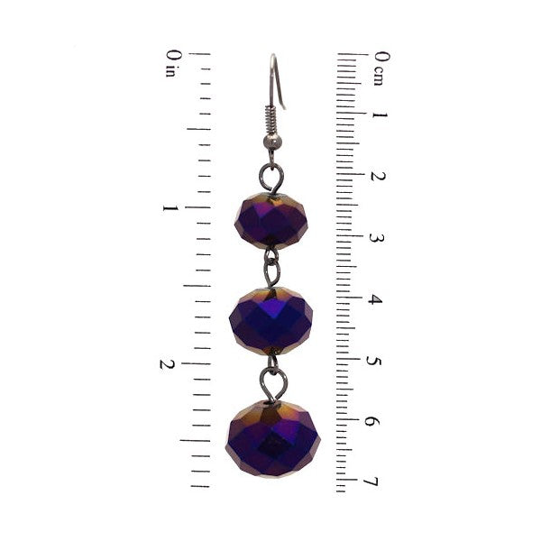 Veciputous Silver tone Scarab Hook Earrings