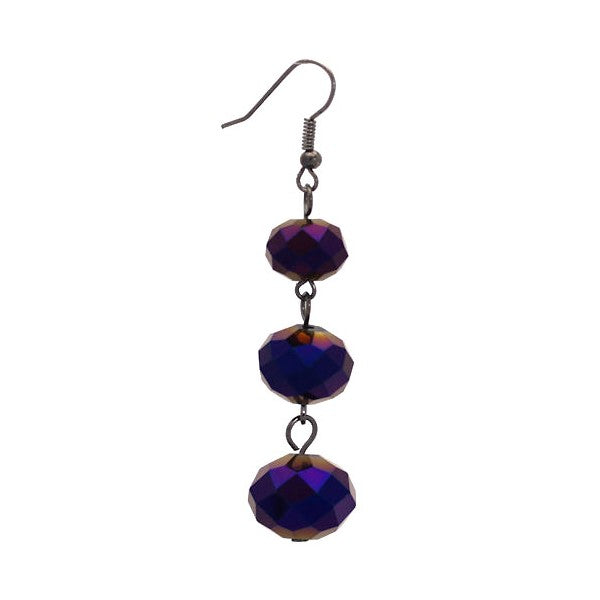 Veciputous Silver tone Scarab Hook Earrings