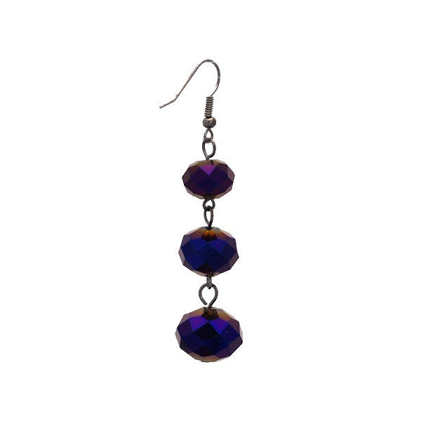 Veciputous Silver tone Scarab Hook Earrings