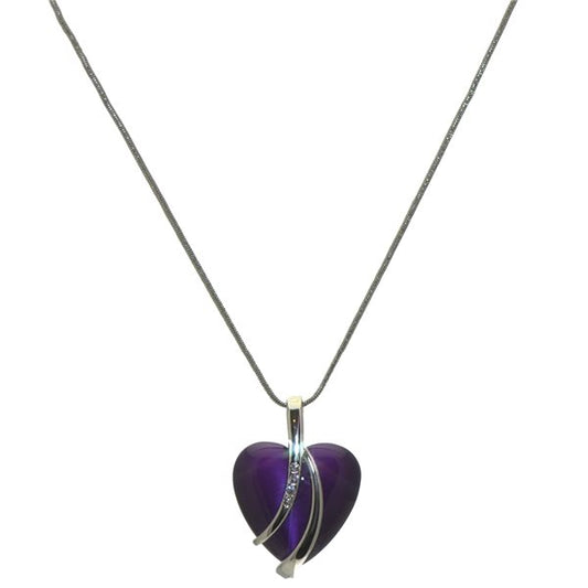 VENUS Silver Plated Purple Necklace by Rodney