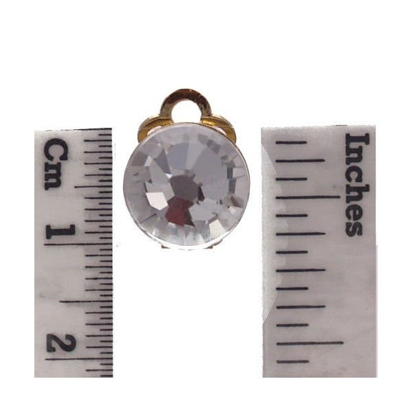 Vivid Silver Plated Aurora Borealis Crystal Clip On Earrings
