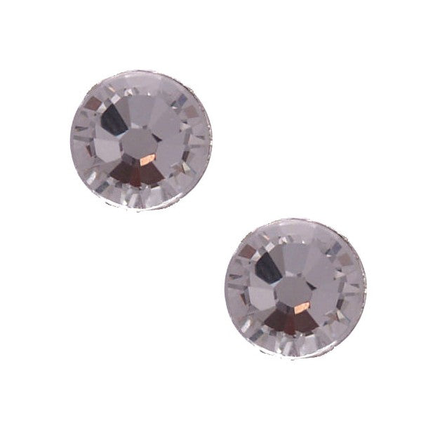 Vivid Silver Plated Crystal Post Earrings