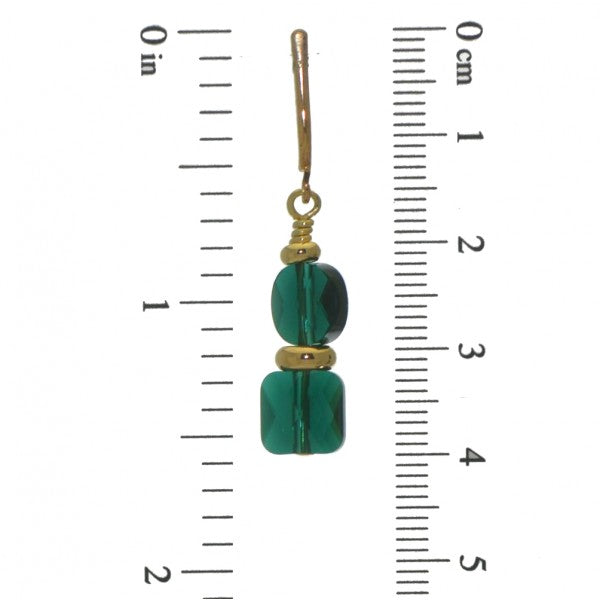 AASHA gold plated emerald clip on earrings