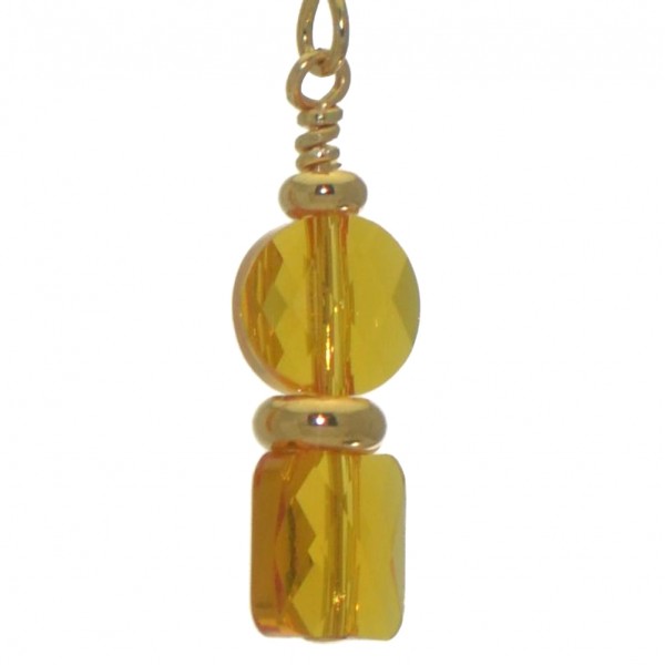 AASHA gold plated topaz crystal hook earrings