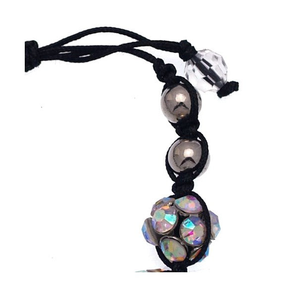 ADELE Black Aurora Borealis Shambala Style Bracelet