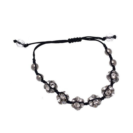 ADELE Black Crystal Shambala Style Bracelet