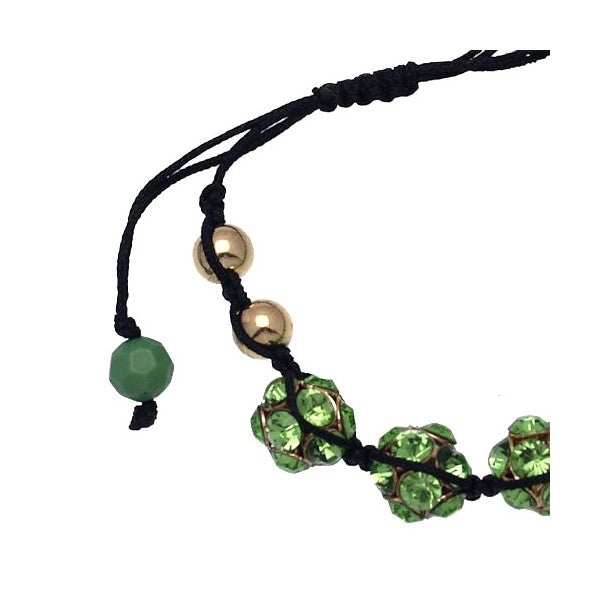 ADELE Black Green Shambala Style Bracelet